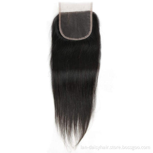 Peruvian Hair Straight Lace  Closure 4x4  Free/Middle/Three Part Swiss Lace Remy Hair Pre Plucked Closures